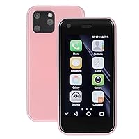 Small Mini Smartphone 3G, Dual SIM Unlocked Cell Phone 1GB RAM 8GB ROM, 2.5 Inch Android6 Mobile Phone for Seniors Kids Gifts, 2+5MP HD Camera, 1580mAh Battery (Pink)