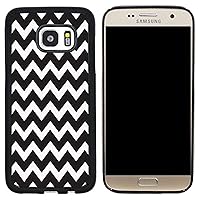 Chunky Chevron and White Zig Zag Design Cell Phone Case for Samsung Galaxy S7 - Black