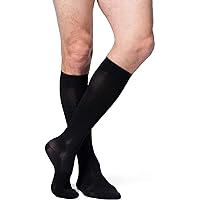 SIGVARIS Men’s Essential Opaque 860 Closed Toe Calf-High Socks 20-30mmHg - Extra Large Short - Black