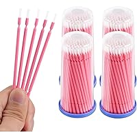 400pcs Disposable Micro Brushes Dental Brushes (Pink)