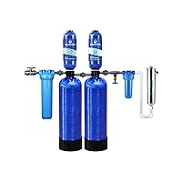 Aquasana Whole House Well Water Filter System - Water Softener Alternative w/ UV Purifier - Salt-Free Descaler - Home Water Filtration - Low Maintenance Pre-Filter - Rhino Well - WH-WELL-CT-UV-LM