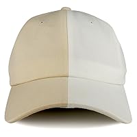Two Tone Unstructured Curved Bill Adjustable Baseball Cap