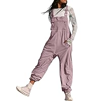 Jumpsuits For Women 2024,Overalls For Women Loose Fit Adjustable Straps Casual Rompers With Zippered Pockets