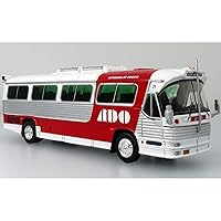 Dina 323-G2 Olimpico Coach Bus ADO Autobuses de Oriente White & Silver w/Red Stripes Limited Edition 504 Pieces Worldwide The Bus & Motorcoach Collection 1/87 HO Diecast Model Iconic Replicas 87-0522