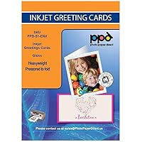 PPD Inkjet Glossy Printable Greeting Cards LTR 8.5 x 11