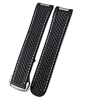 20mm Rubber Silicone Watch Band For Omega Strap Seamaster 300 AT150 Aqua Terra Ultra Light 8900 Steel Buckle Watchband Bracelets