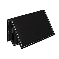 LB LEATHERBOSS New 100% Leather Bi-fold Credit Card Holder Black #70