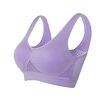 Bras for Women Seamless Wireless Sport Bra Breathable Yoga Workout Bra Comfort Bra with Removable Pads