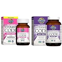 Garden of Life Multivitamin for Women, Vitamin Code Raw One & Zinc Supplements 30mg High Potency Raw Zinc and Vitamin C Multimineral Supplement, Vitamin Code/Trace Minerals & Probiotics