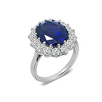 Amazon Collection Platinum-Plated Sterling Silver Celebrity Kate Ring made with Infinite Elements Zirconia Accents