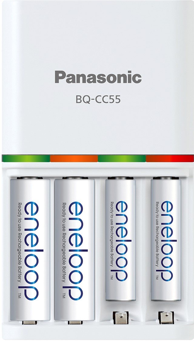 Panasonic K-KJ55MBS66A eneloop Power Pack; 6AA, 6AAA, and Advanced Battery 3 Hour Quick Charger