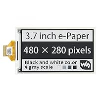 3.7inch E-Paper E-Ink Raw Display Compatible with Raspberry Pi Pico 480×280 Pixels Resolution Black/White Colar 4 Grayscale SPI Communication