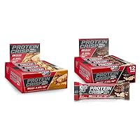 BSN Protein Bars, Peanut Butter Crunch & Chocolate Crunch, Gluten Free, 12 Count