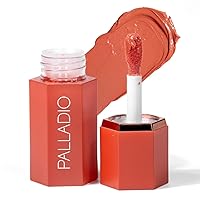 Palladio Liquid Blush for Cheeks & Lips 2-in-1 Makeup Face Blush, Weightless Cream Formula, Smudge Proof Long-Wearing Pigmented Blush, Natural Look Makeup Face Blushes, Dewy Finish, Sunny Coral