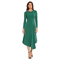 Maggy London Women's Curved Seam Detail Asymmetric Hem Part Event Occasion Guest of