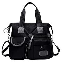 Women Ladies Multipocket Nylon Hobo Top-handle Bags Shoulder Crossbody Bag Totes Satchels Handbags and Purses…
