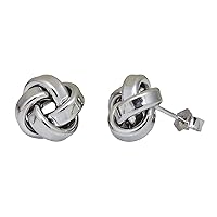 DECADENCE Sterling Silver Polished Love Knot Stud