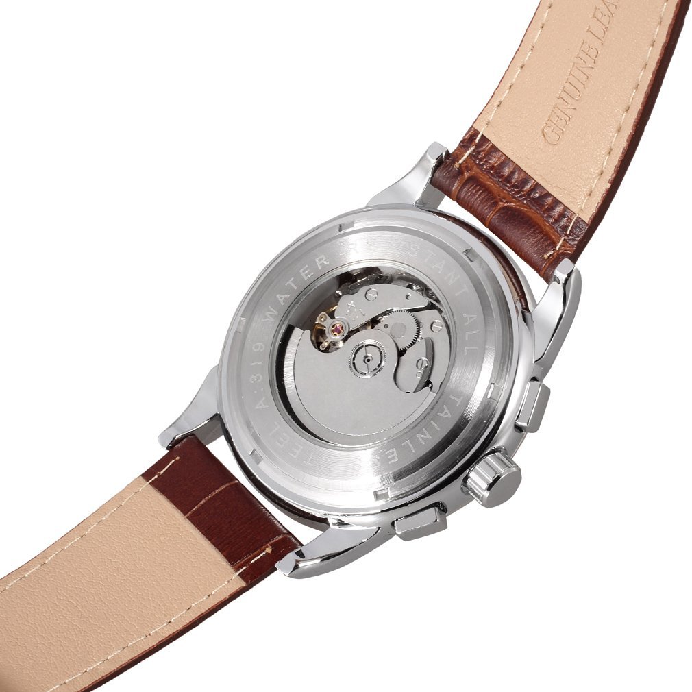 FORSINING Men's Automatic Movement Moon Phase Display Luxury Wrist Watch FSG319M3S