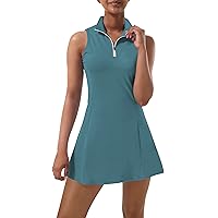 Tennis Dress for Women, Tennis Golf Dresses with Built in Shorts and Pockets for Sleeveless Workout Athletic Dresses
