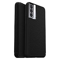 OtterBox Galaxy S21+ 5G (ONLY - DOES NOT FIT Non-Plus Size or Ultra) Strada Series Case - SHADOW (BLACK/PEWTER), Card Holder, Genuine Leather, Pocket-Friendly, Folio Case