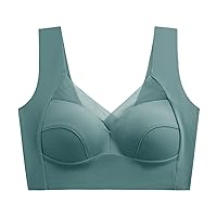Yoga Sports Bras for Women High Impact Sporty Push Up Running Solid Comfortable Supportive Ice Silk Wirefree Comfy