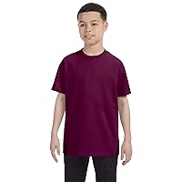Gildan Boys Heavy Cotton T-Shirt(G500B)-Maroon-S