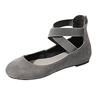 Fashion Causal Singles Shoes Elastic Flat Shoes Ladies for Women Sandals Strap Women's Memory Foam Sandals for Women 8