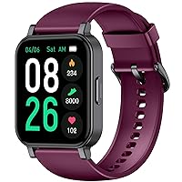 EURANS Smart Watch 41mm, Full Touchscreen Smartwatch, Fitness Tracker with Heart Rate Monitor & SpO2, IP68 Waterproof Pedometer Watch for Women Men Compatible with iOS & Android Phones