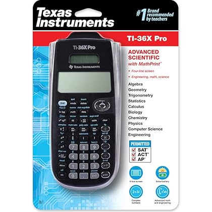 Texas Instruments TI-36X Pro Engineering/Scientific Calculator | 9.7 Inch | Black.