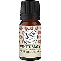 Wild Essentials White Sage 100% Pure Essential Oil - 10ml, Premium Grade, Made and Bottled in The USA, Cleansing, Purifying, Relaxing