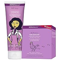 KP Duty Moisturizing Lotion | Dermatologist Formulated Body Cream for Keratosis Pilaris | 10% AHAs + PHAs | (8 oz) + Body Peel Pads For Bumpy Skin 10 count