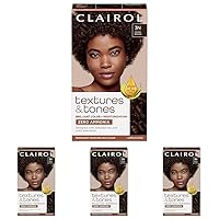 Textures & Tones Permanent Hair Dye, 3N Cocoa Brown Hair Color, Pack of 4