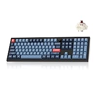 Keychron V6 Max Wireless Custom Mechanical Keyboard, 2.4 GHz Bluetooth QMK Full-Size Layout RGB with Hot-swappable Gateron Brown Switch Compatible with Mac Windows Linux