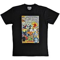 Marvel T Shirt Fantastic Four Official Mens Black