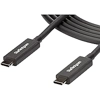 ThinkPad Yoga Alienware 17 and More 6.6FT/2M Thunderbolt 3 Cable 40Gpbs/100W/5A,Cabletime Thunderbolt 3 Certified USB C Cable Compatible with New MacBook Pro 
