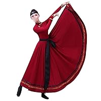 Mongolian Traditional Hanfu Clothing Classical National Costumes Tibetan Dance Costume Minority Dance Costumes