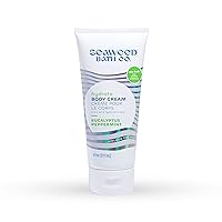 Seaweed Bath Co. Hydrate Body Cream, Eucalyptus Peppermint Scent, 6 Ounce, Nourishing Hand & Body Lotion Moisturizer for Dry Skin, with Sustainably Harvested Seaweed, Kukui Oil, Hyaluronic Acid