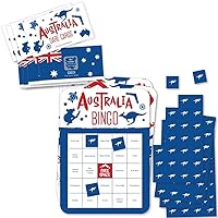 Big Dot of Happiness Australia Day Party Game Set – G'Day Mate Aussie Party Game Supplies Kit – Bingo Cards and Scratch-Off Dare Cards Party Virtual Bundle
