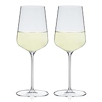 Spiegelau Definition Stemmed White European-Made 15.2oz Dishwasher Safe Crystal Wine Glasses Set of 2