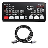Blackmagic Design ATEM Mini Pro HDMI Live Stream Switcher, Bundle with Gold Series 6' HDMI 2.0 Cable with Ethernet