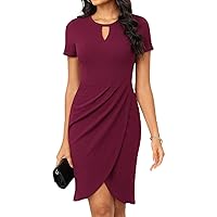 Women's Tops Keyhole Neckline Wrap Hem Dress Sexy Tops for Women