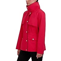 Cole Haan womens Short Packable Rain Jacket
