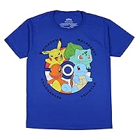 Pokemon Boys' Distressed Pokeball Character Quartet Graphic Print Kids T-Shirt