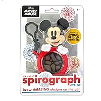 Spirograph Cyclex Clip Mickey Mouse - Disney - The Easy Way to Make Countless Amazing Designs - Rotating Stencil Wheel - Travel Ages 5+