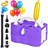 Balloon Pump Electric 3-in-1 Portable Air Pump for Inflatables and Balloons, Fast Inflation for 260q Foil Mylar Latex Double-Stuffed Balloons, Inflator Deflator for Pool Floats Air Bed