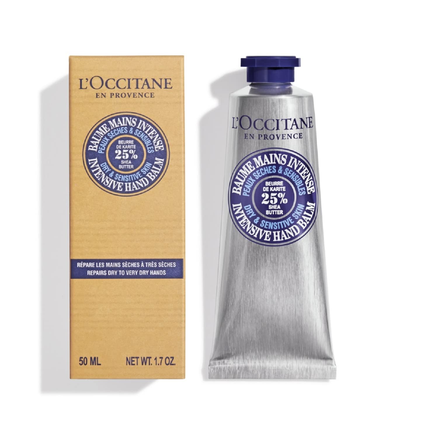 L'Occitane Nourishing & Intensive Hand Balm with 25% Organic Shea Butter and Allantoin, Net Wt. 1.7 oz.