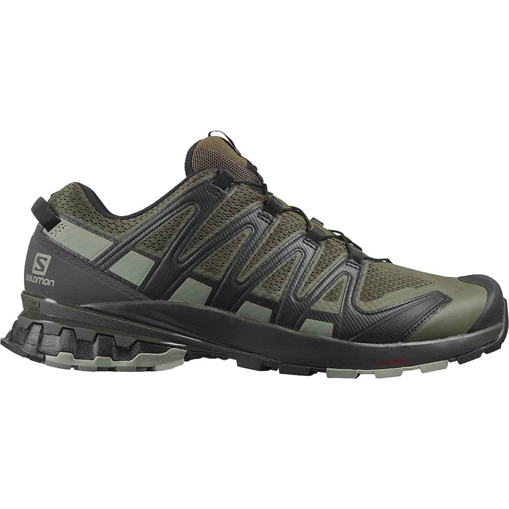 Salomon Men's XA PRO 3D v8 Trail Running Shoes, Grape Leaf/Peat/Shadow, 8.5 Wide