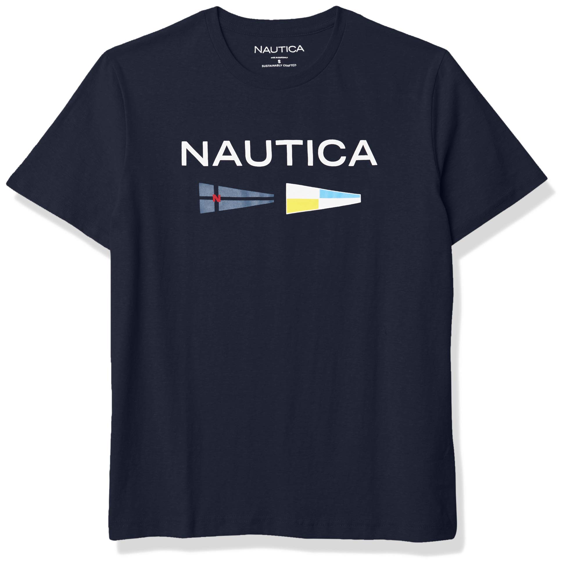 Nautica Men's Sustainably Crafted Logo Signal Flag Graphic T-Shirt