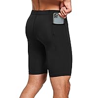BALEAF Men's Compression Running Workout Shorts Pockets Gym Athletic Yoga Bike Tights Underwear Baselayer
