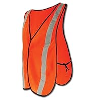 MAGID CRV2430 Orange Non-ANSI Compliant Solid Polyester Knit Hi-Viz Reflective Vest